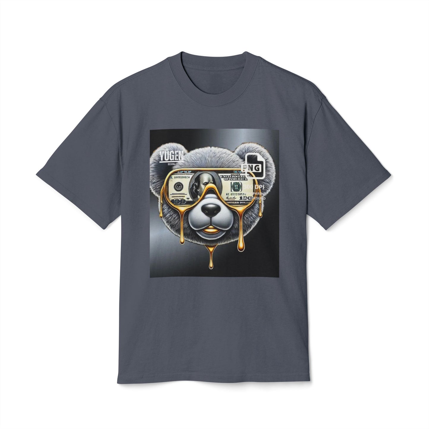 Cool Panda Money Art Unisex Heavy Faded Tee
