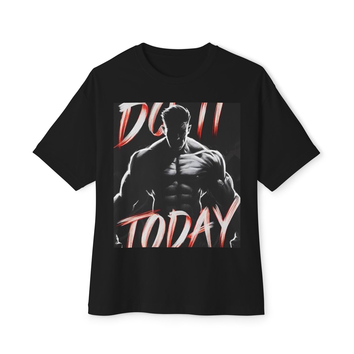 Motivational Oversized Boxy Tee - 'Do It Today' Graphic Tee for Fitness Enthusiasts