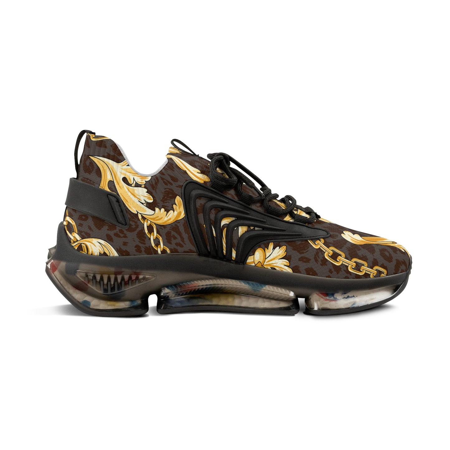 Stylish Men's Mesh Sneakers with Elegant Chain Design