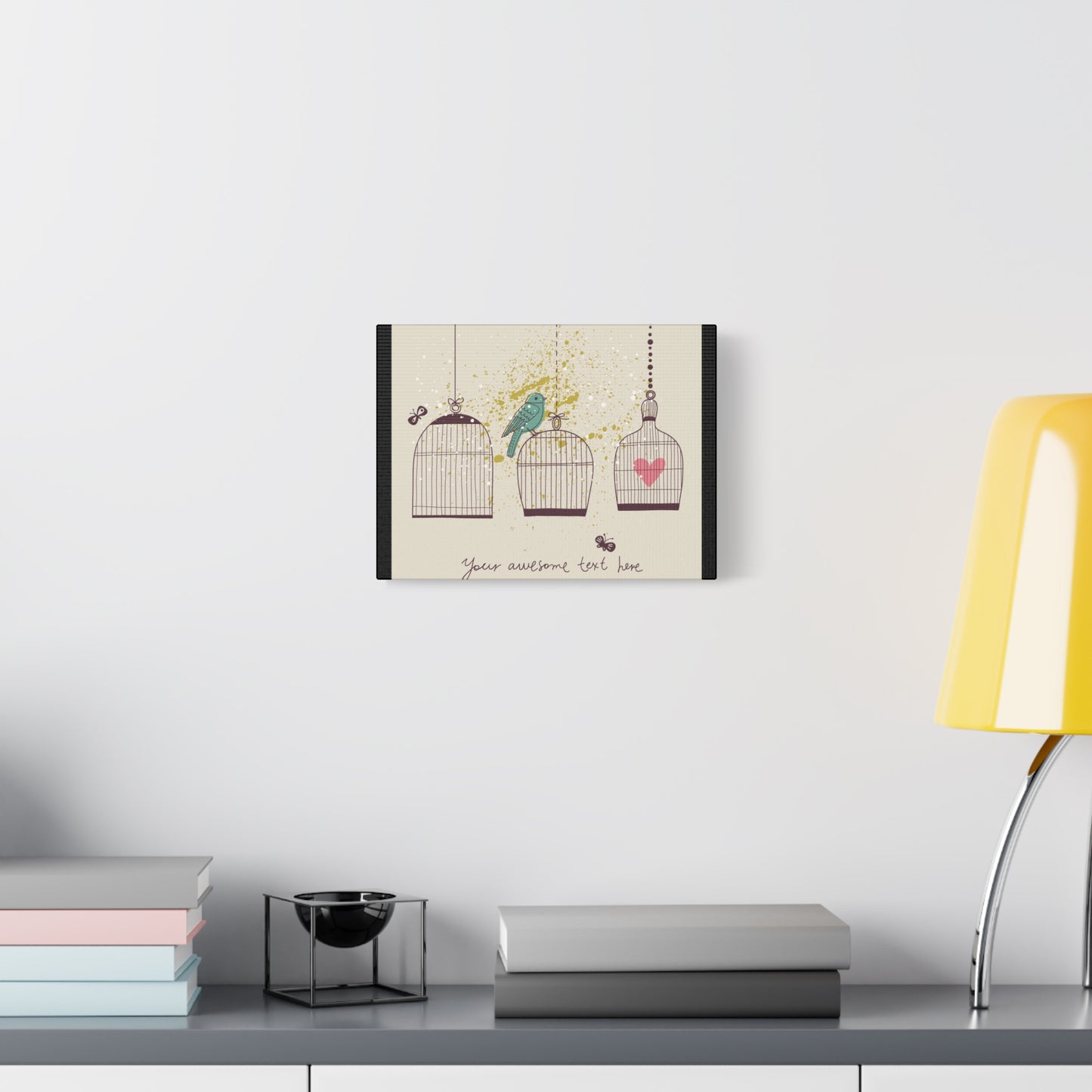 Whimsical Birdcage Canvas Wall Art - Personalized Home Decor
