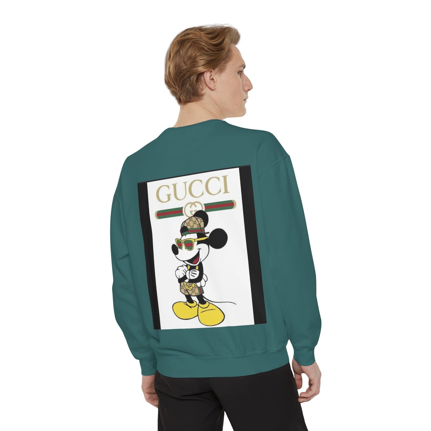 Mickey Mouse Gucci Streetwear Sweatshirt - Unisex Garment-Dyed
