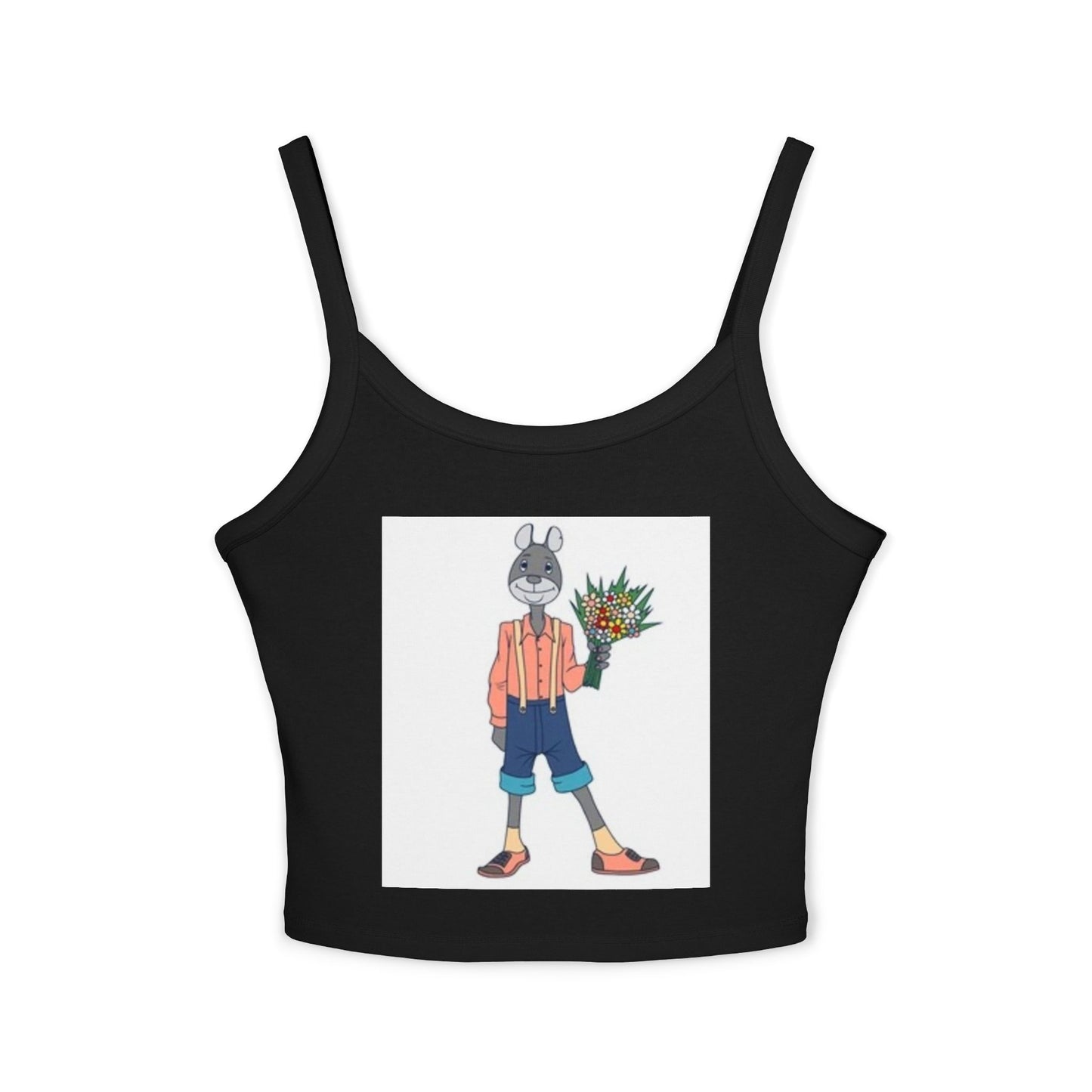 Whimsical Rabbit Floral Tank Top for Women