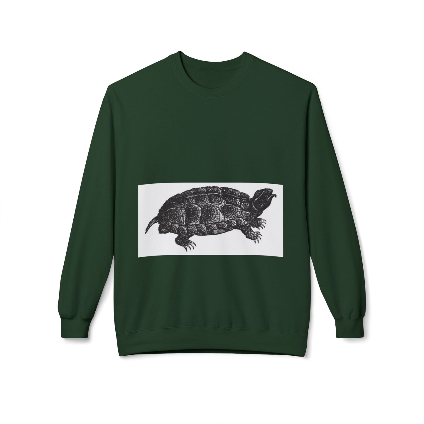Turtle Design Unisex Fleece Crewneck Sweatshirt - Chill Vibes, Perfect Gift for Nature Lovers
