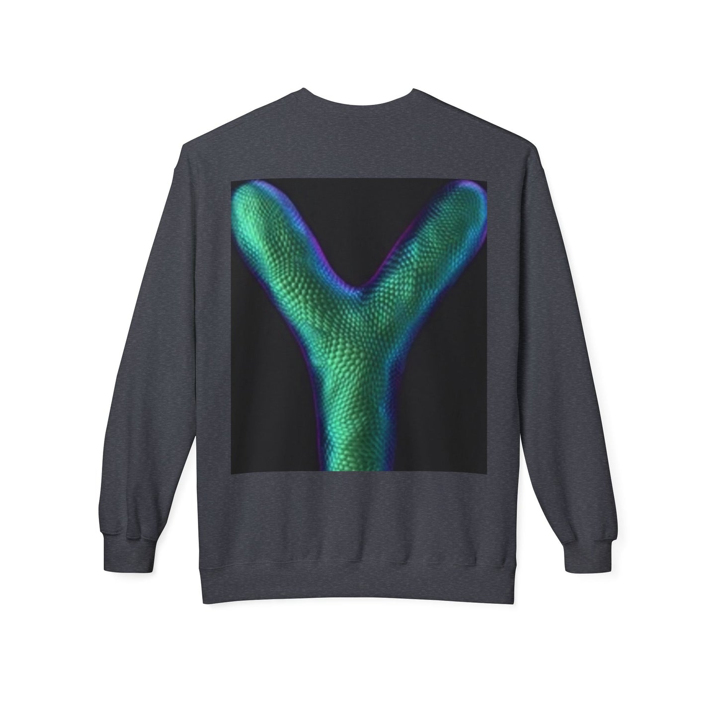 Unisex Y Graphic Fleece Crewneck Sweatshirt - Cozy Modern Style