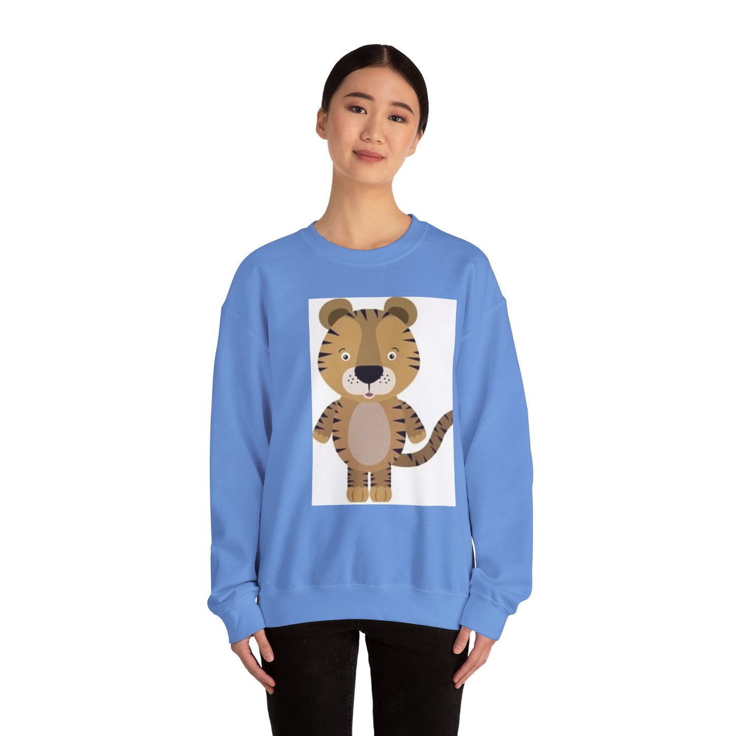 Cute Tiger Design Unisex Heavy Blend Crewneck Sweatshirt