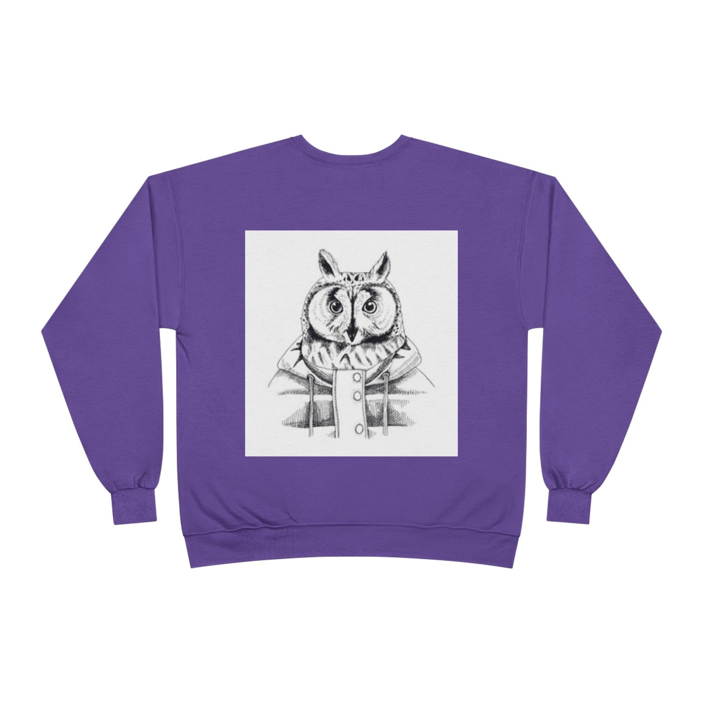 Whimsical Owl Eco-Friendly Crewneck Sweatshirt - Unisex