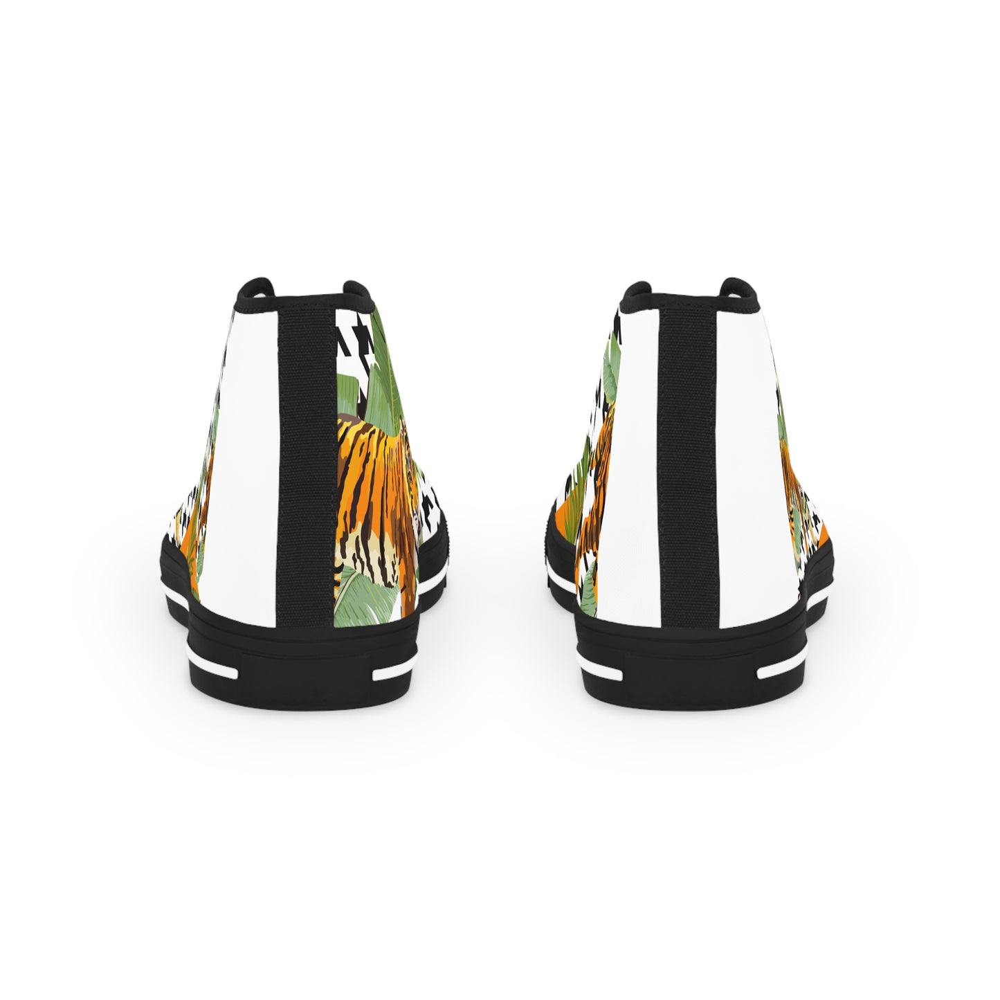 Men's High Top Sneakers - Bold Jungle Vibe Design