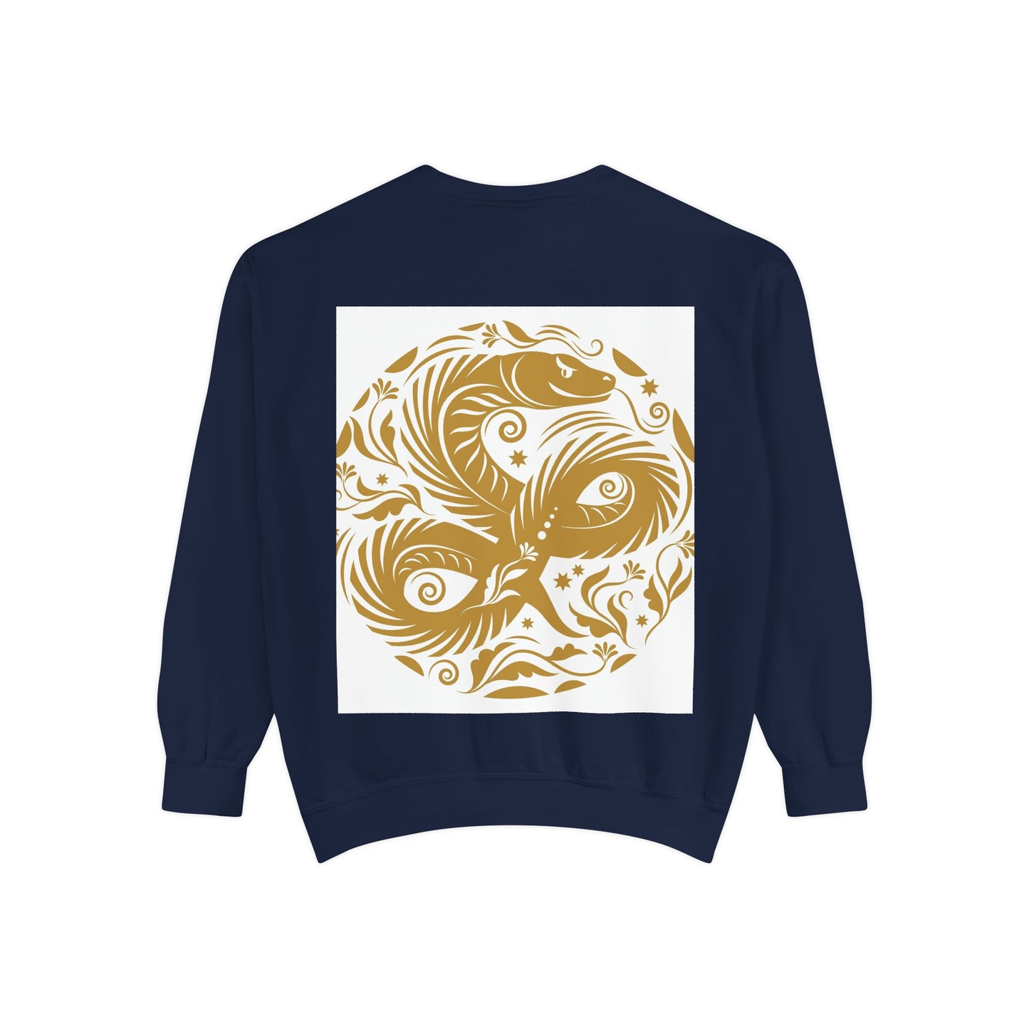 Cultural Vibe Unisex Garment-Dyed Sweatshirt - Tribal Mask & Animal Design