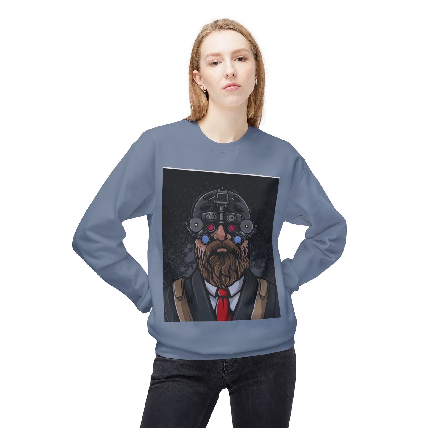 Bearded Tech Enthusiast Crewneck Sweatshirt