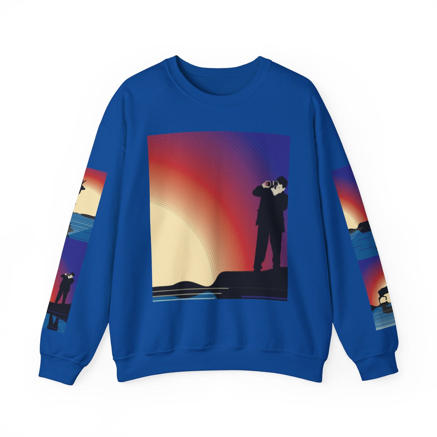 Vibrant Deer Sunset Unisex Crewneck Sweatshirt