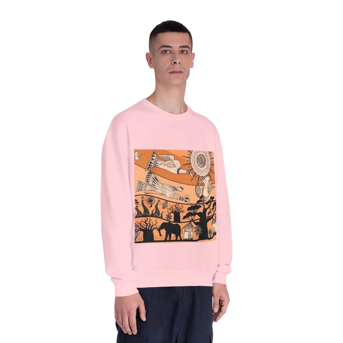 Bohemian Artistic Crewneck Sweatshirt | Nature & Sun Design