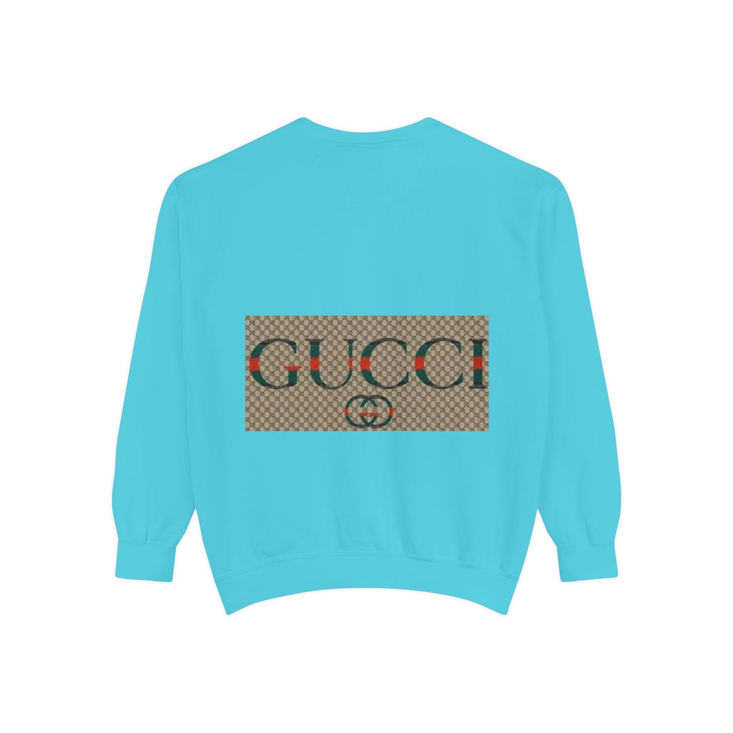 Fashionable Unisex Garment-Dyed Sweatshirt with GUCCI Design