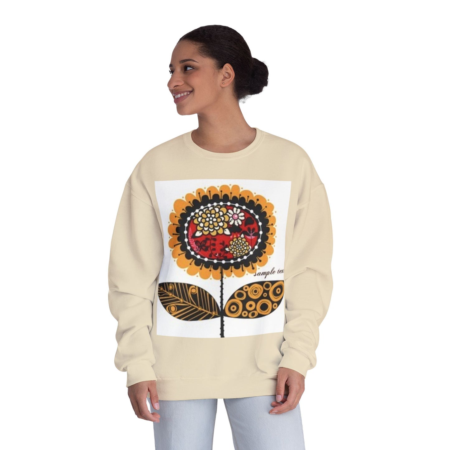 Floral Graphic Sweatshirt - Cozy Unisex Crewneck for All Occasions