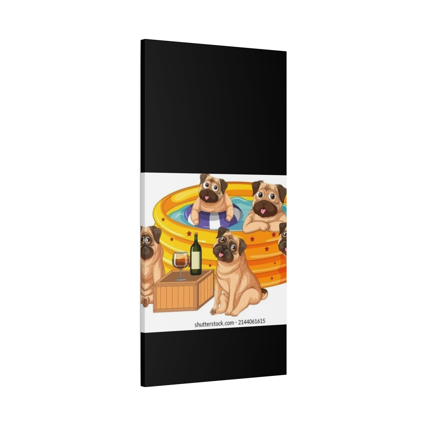 Pug Pool Party Canvas Art - Fun Pet Decor