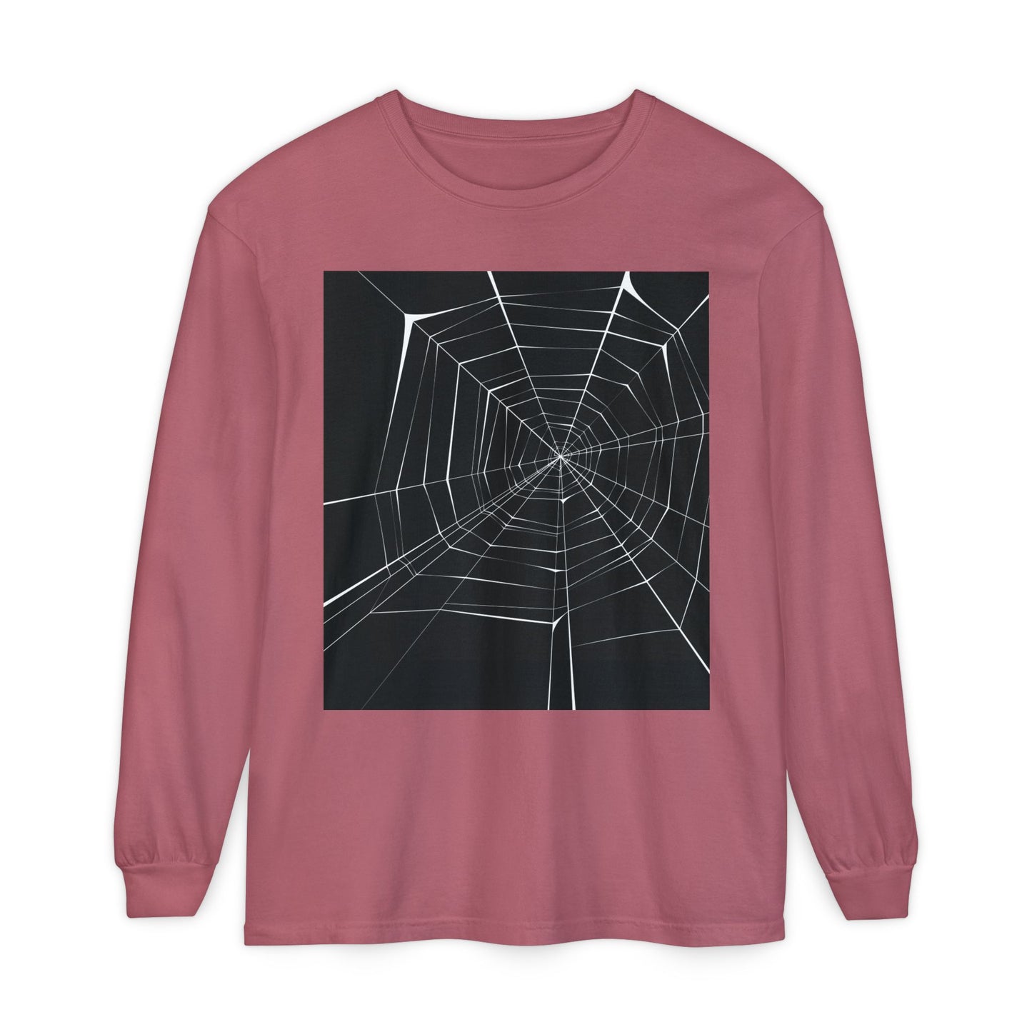 Spooky Spiderweb Long Sleeve T-Shirt - Unisex Halloween Apparel
