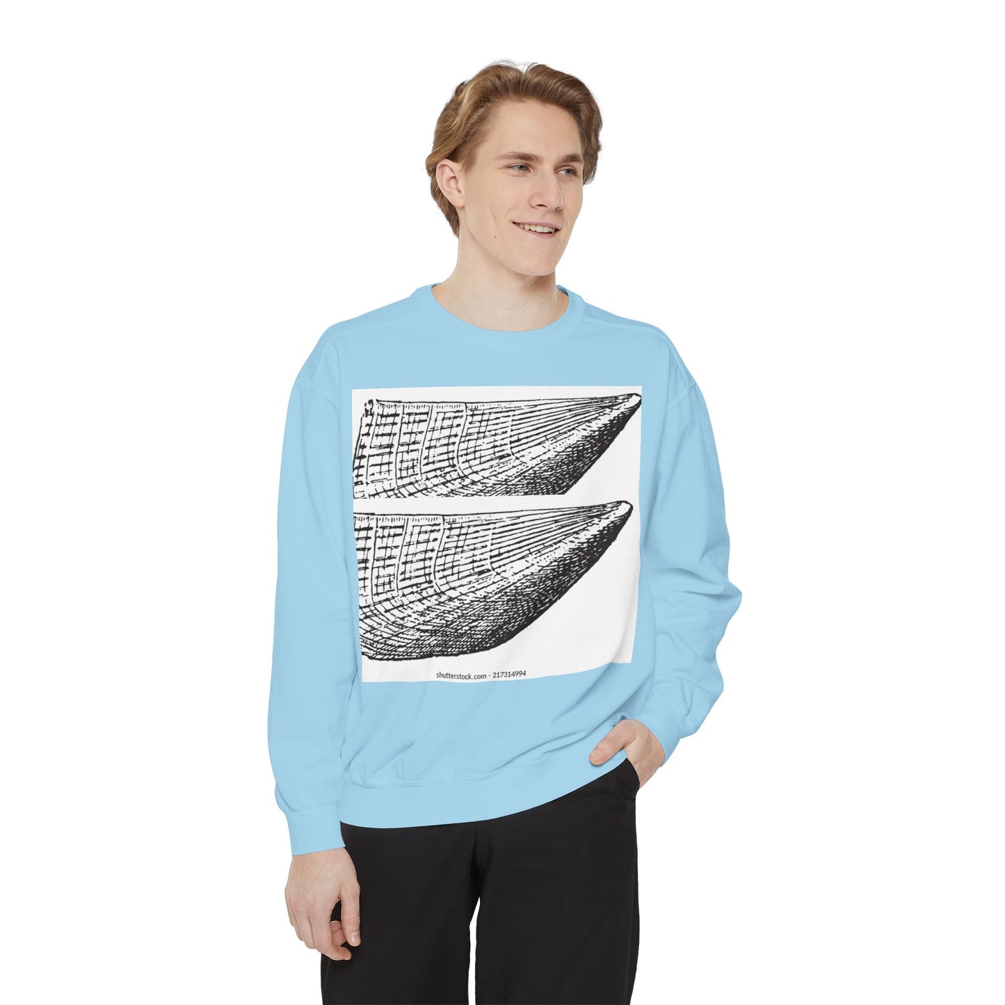 Graphic Unisex Garment-Dyed Sweatshirt | Nautical Design for Ocean Lovers