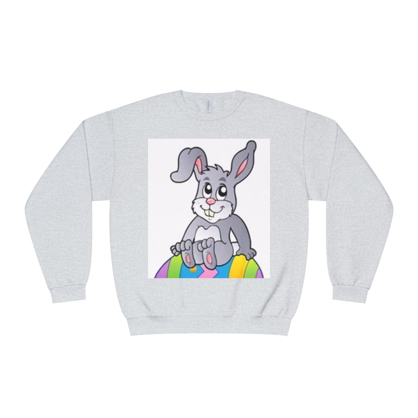 Cozy Rabbit Graphic Crewneck Sweatshirt - Perfect for Spring Celebrations
