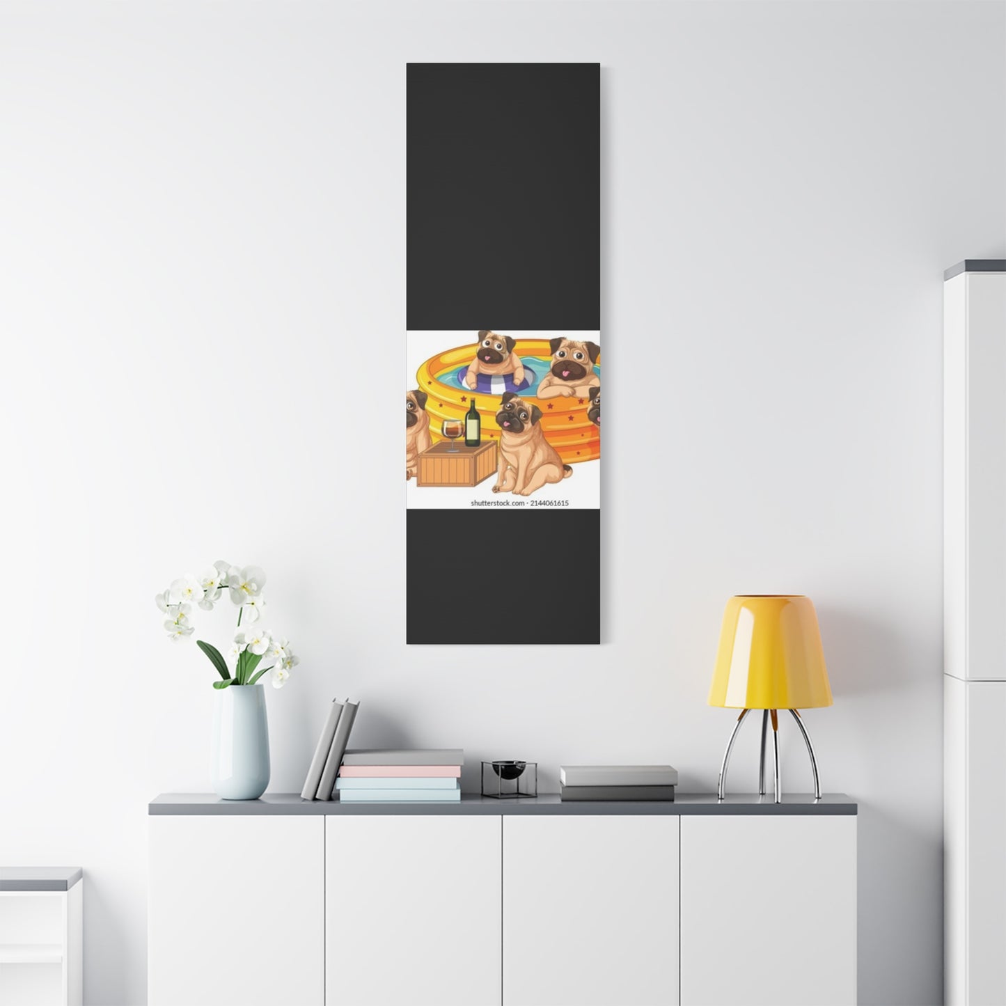 Pug Pool Party Canvas Art - Fun Pet Decor