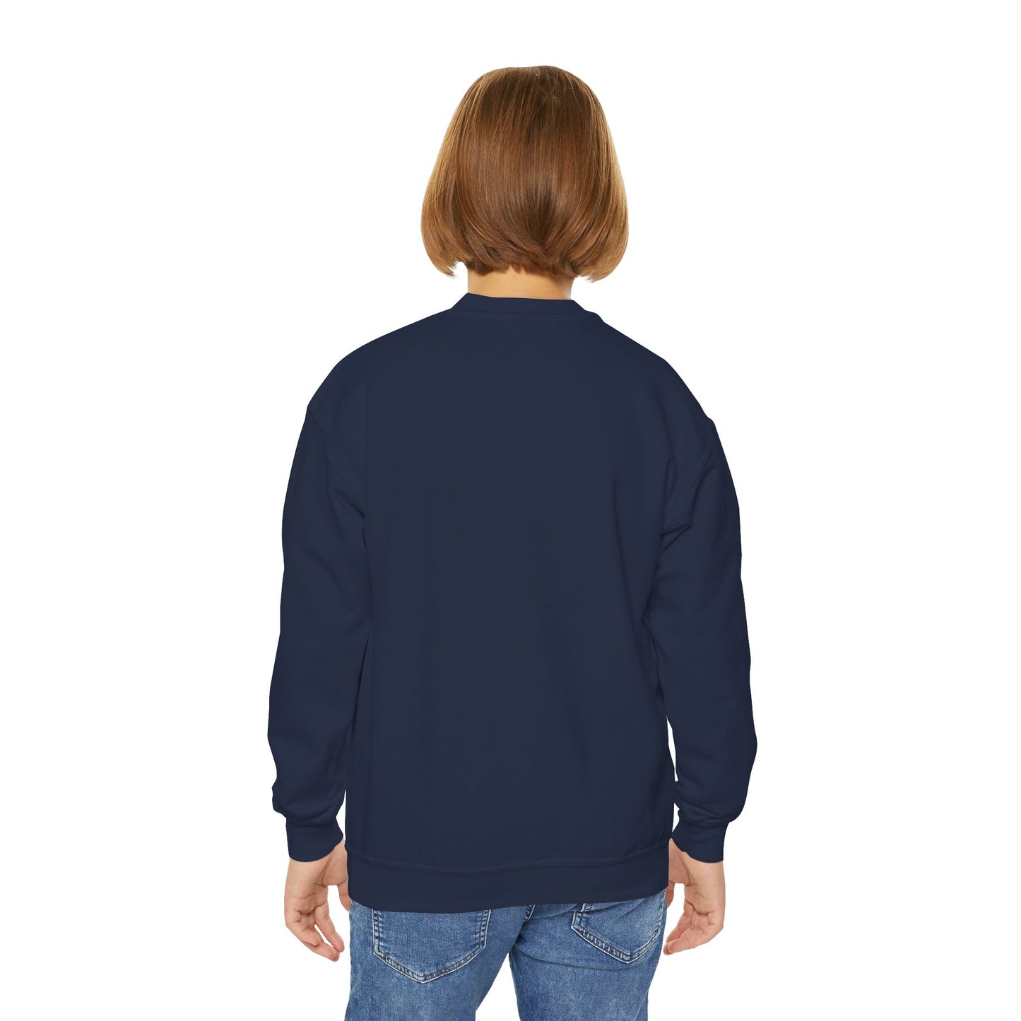 Youth Crewneck Sweatshirt - Stylish Black & White Bird Design