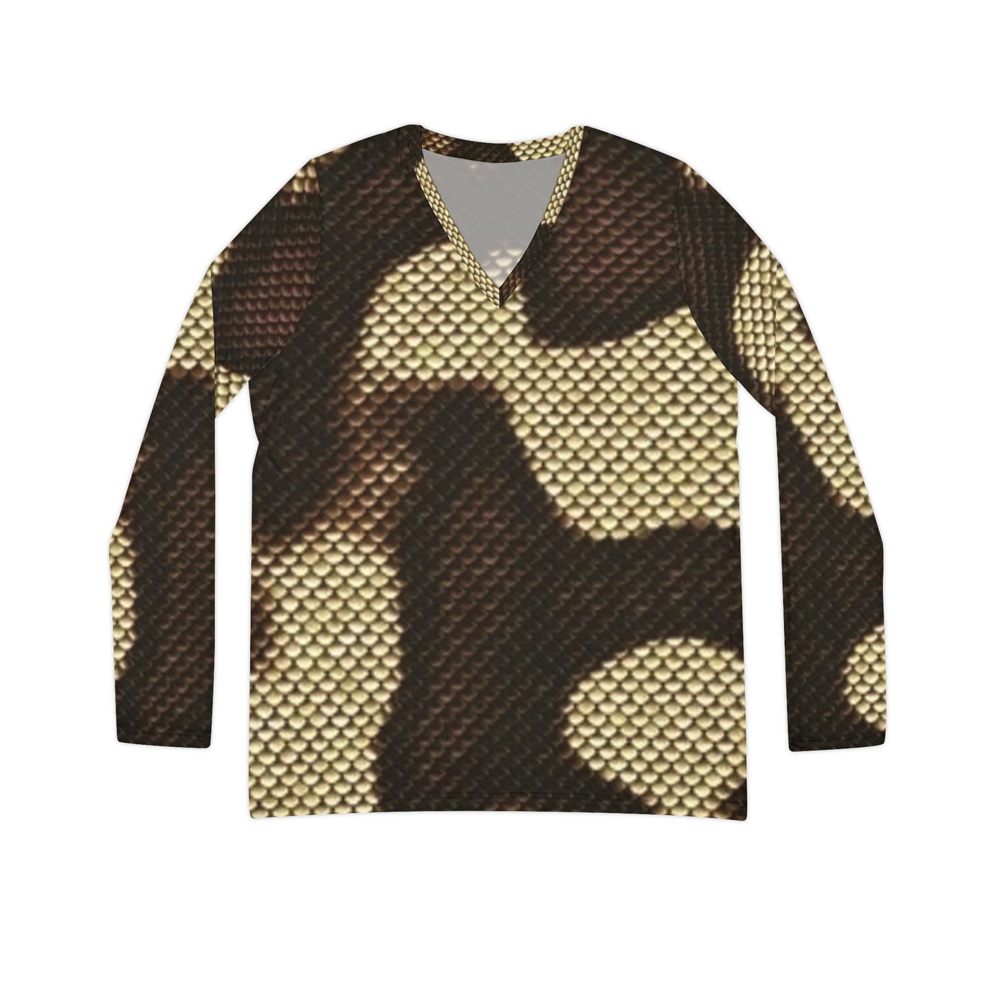 Stylish Women's Long Sleeve V-Neck Shirt - Trendy Camouflage Design