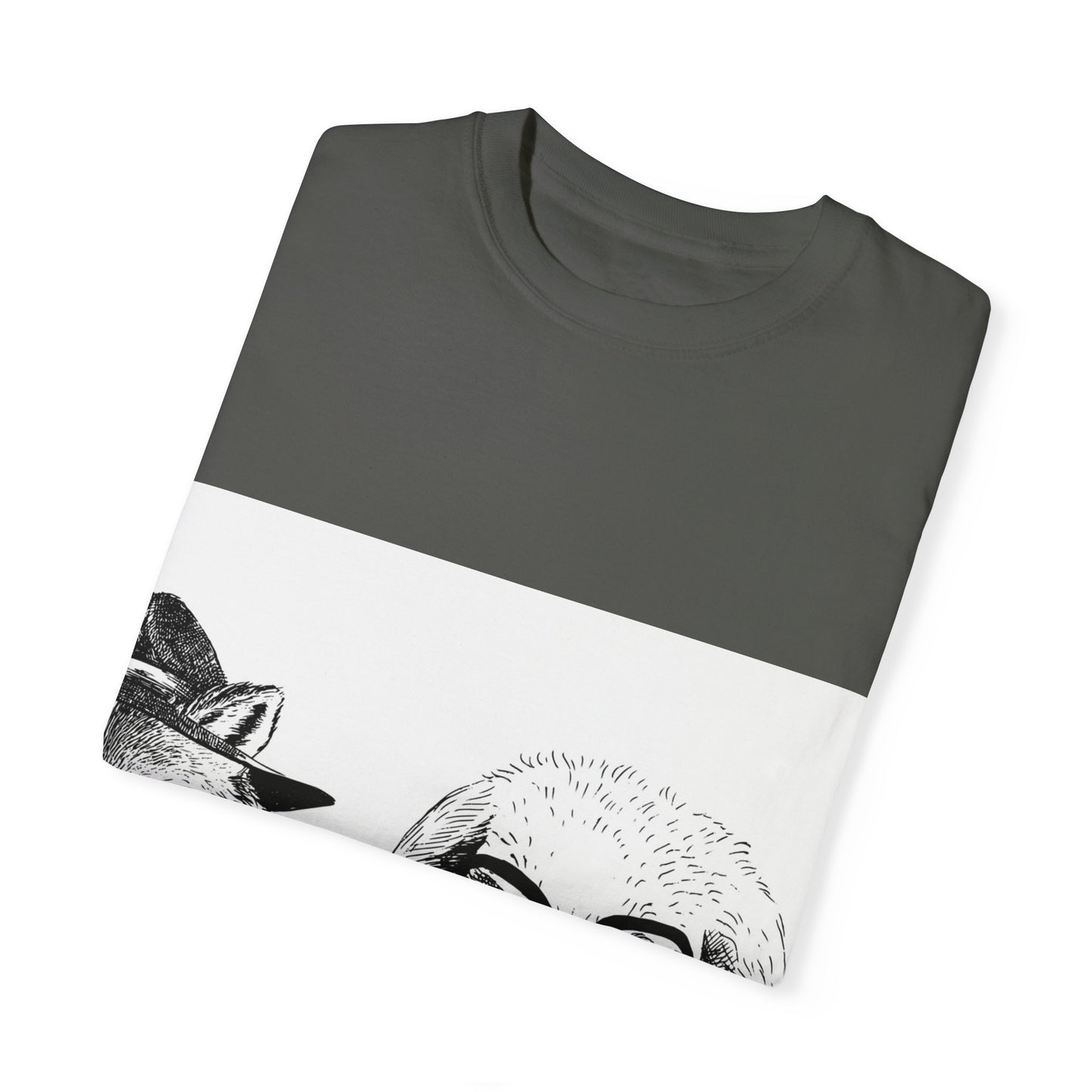 Whimsical Animals Graphic T-Shirt - Cool Fox & Panda Design