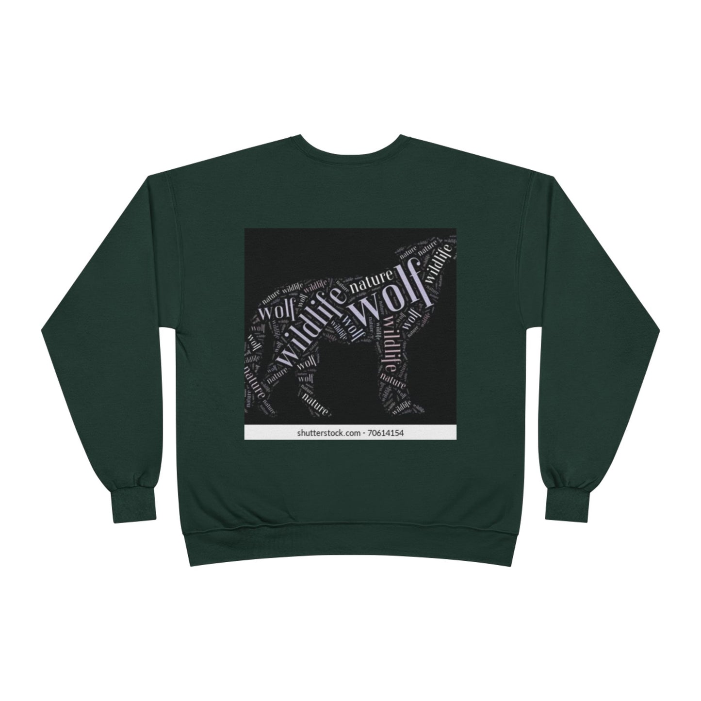Unisex Eco-Friendly Wolf Graphic Crewneck Sweatshirt - Nature Lover Gift