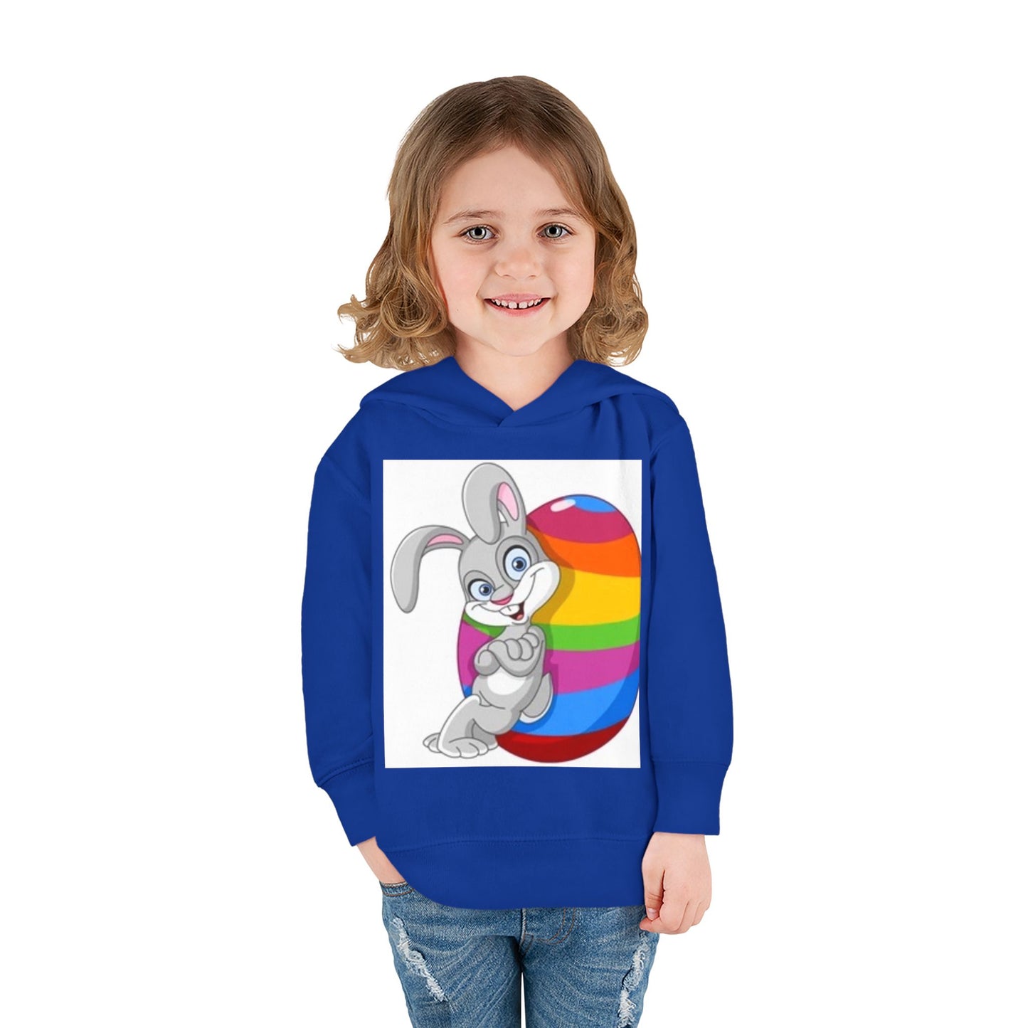 Colorful Easter Bunny Toddler Pullover Hoodie