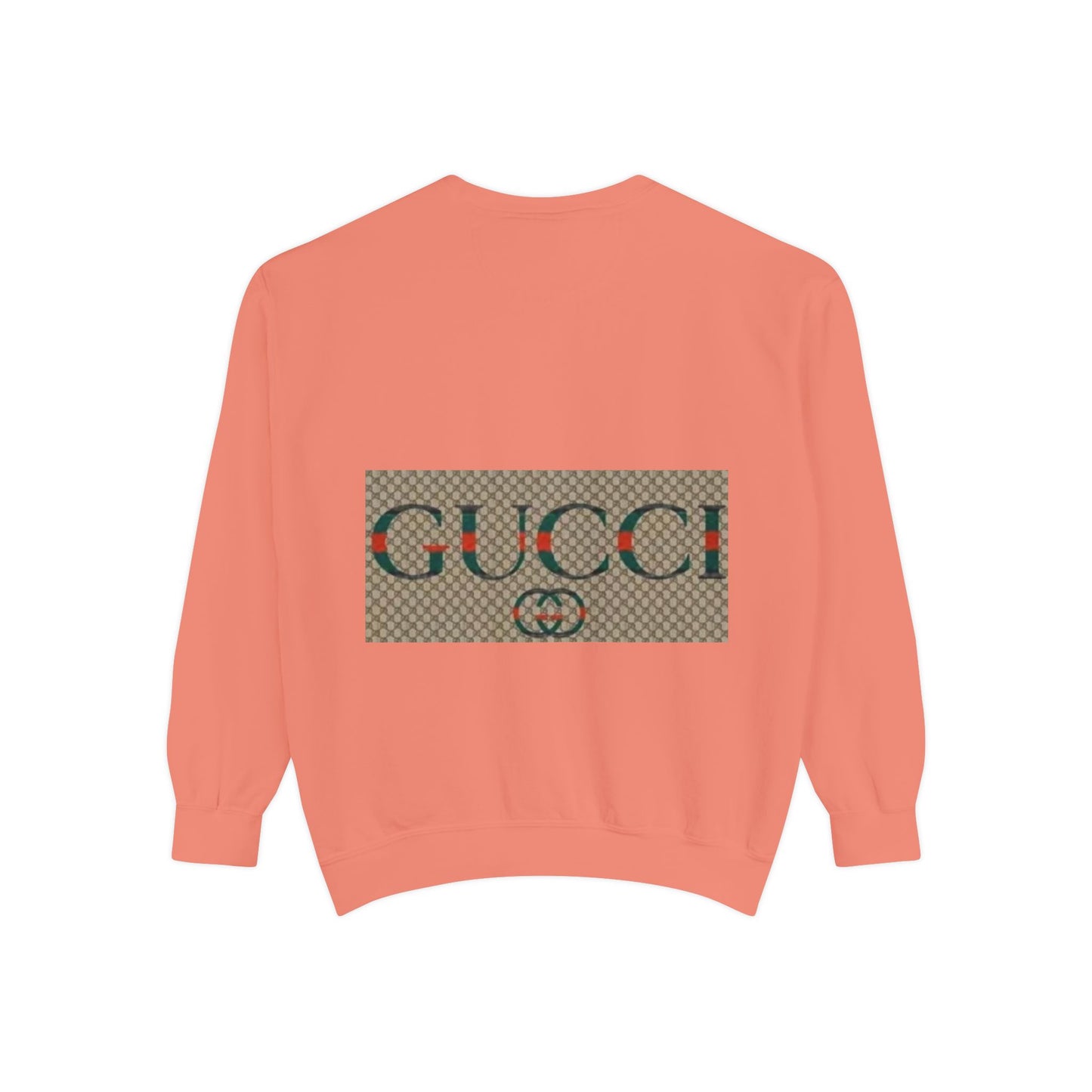 Fashionable Unisex Garment-Dyed Sweatshirt with GUCCI Design