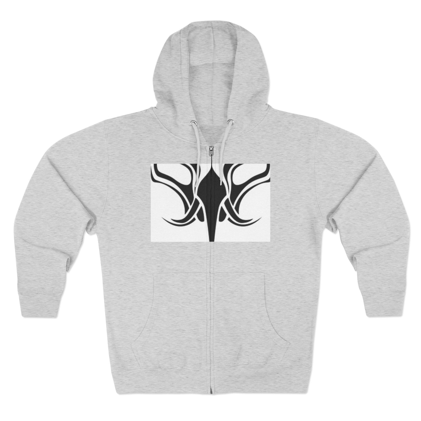 Tribal Design Unisex Zip Hoodie - Stylish & Versatile Outdoor Wear