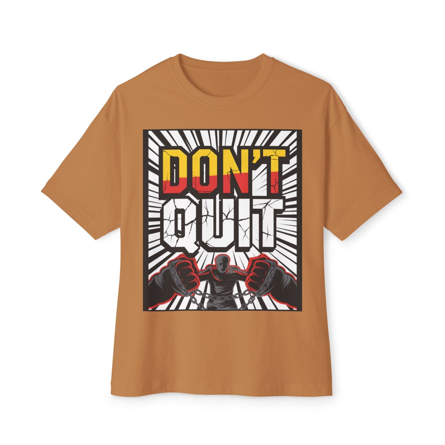 Motivational Oversized Tee - Don't Quit Graphic