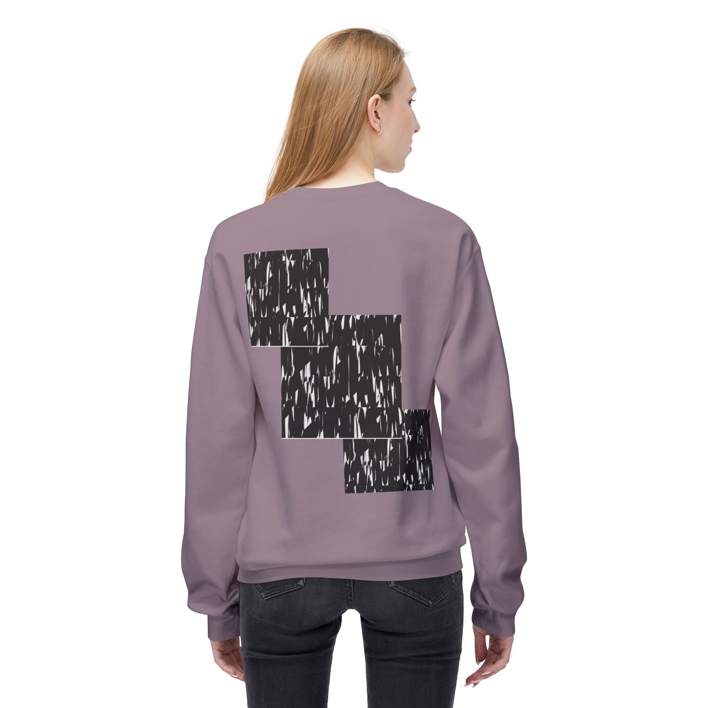 Modern Abstract Fleece Crewneck Sweatshirt - Cozy Unisex Apparel