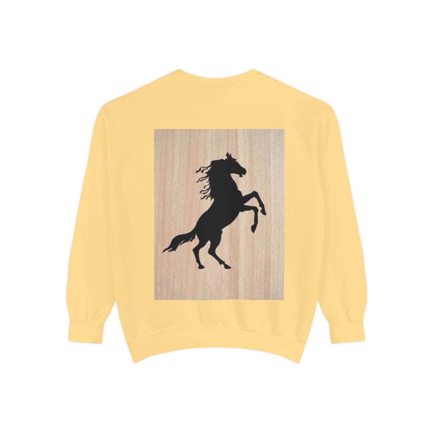 Equestrian Spirit Unisex Garment-Dyed Sweatshirt - Bold Horse Design