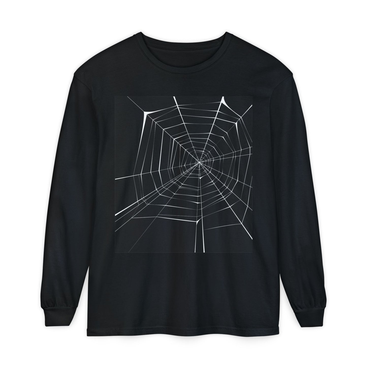 Spooky Spiderweb Long Sleeve T-Shirt - Unisex Halloween Apparel