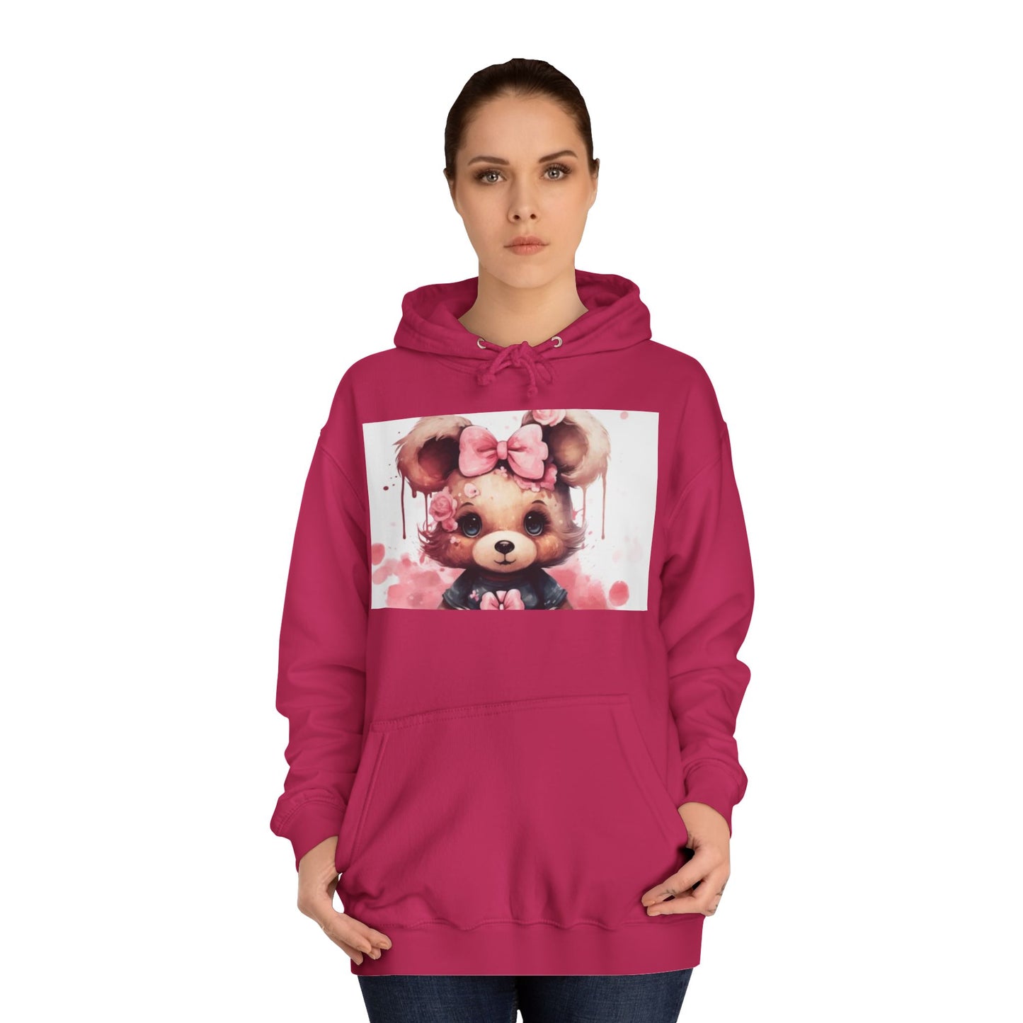 Unisex College Hoodie - Bold Graphic Design for Trendy Campus Style