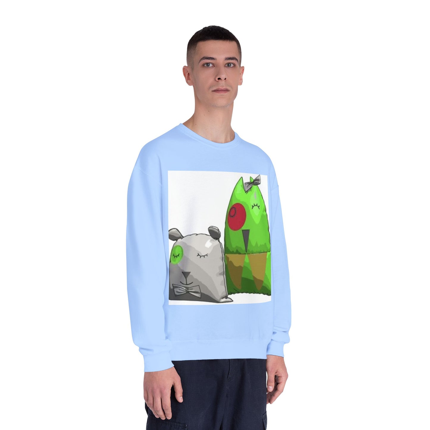Cute Cartoon Monsters Unisex Crewneck Sweatshirt - Cozy Fun for All Ages