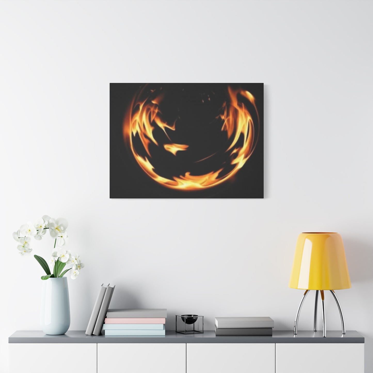 Fire Swirl Matte Canvas Art - Stretched 1.25" Gallery Wrap