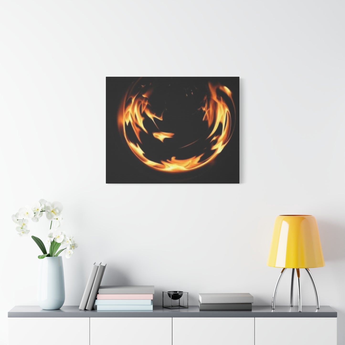 Fire Swirl Matte Canvas Art - Stretched 1.25" Gallery Wrap