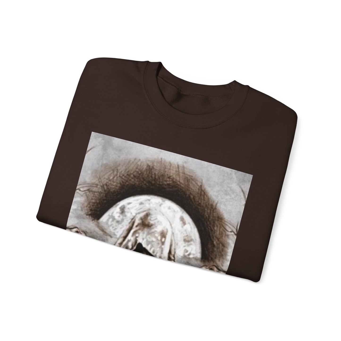 Mystical Hooded Figure Unisex Crewneck Sweatshirt - Fantasy Apparel for Dreamers