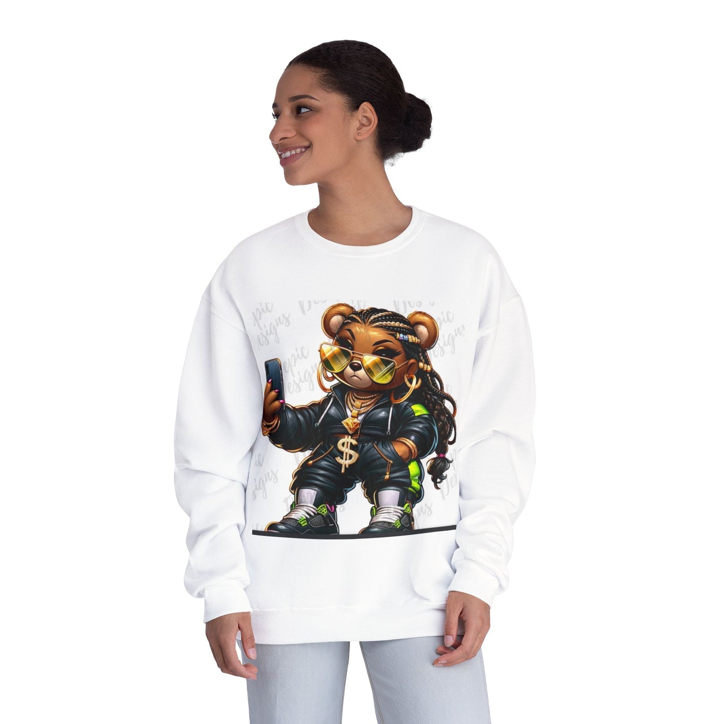 Street Style Bear Crewneck Sweatshirt - Unisex Urban Fashion