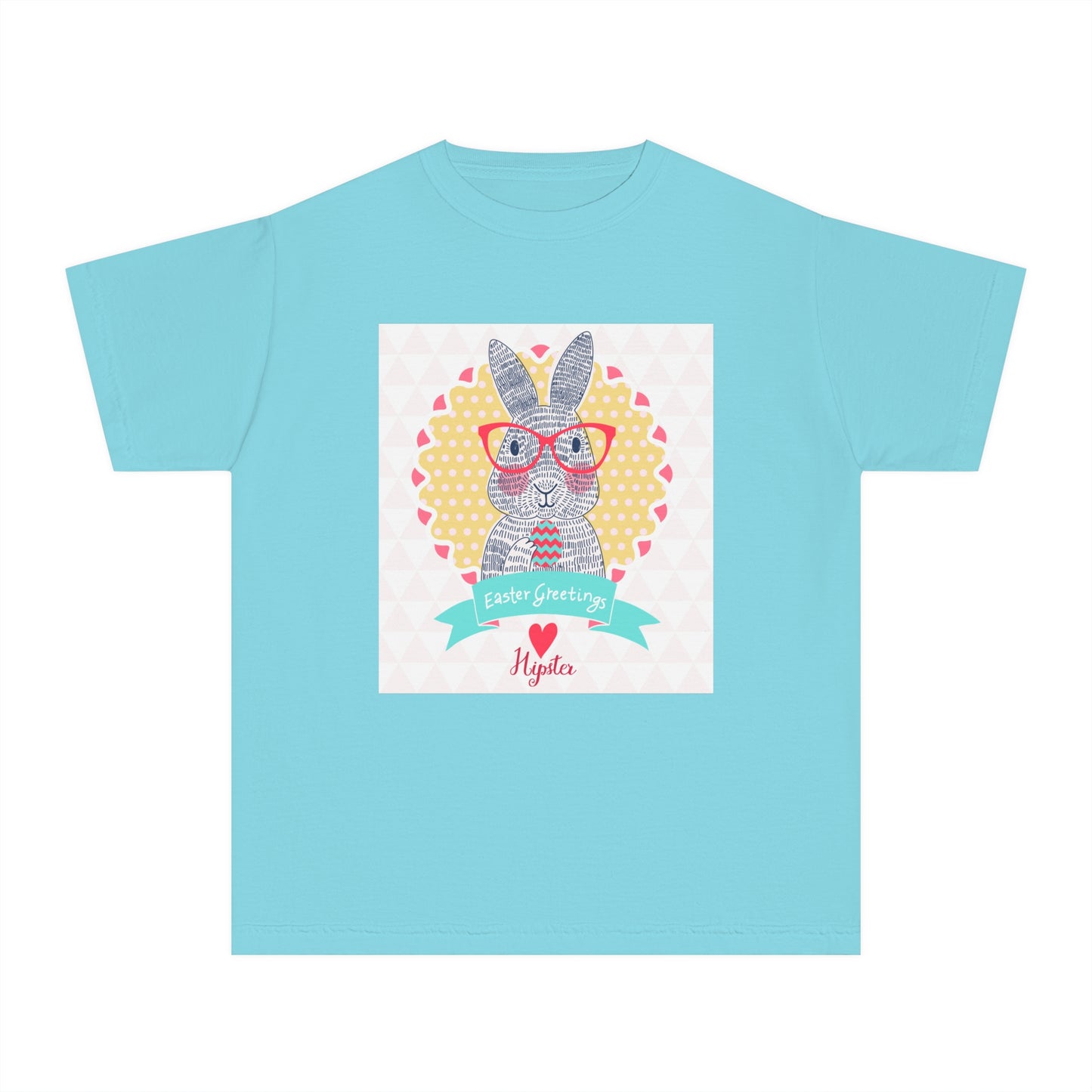 Youth Easter Bunny Tee - 'Easter Greetings' Design