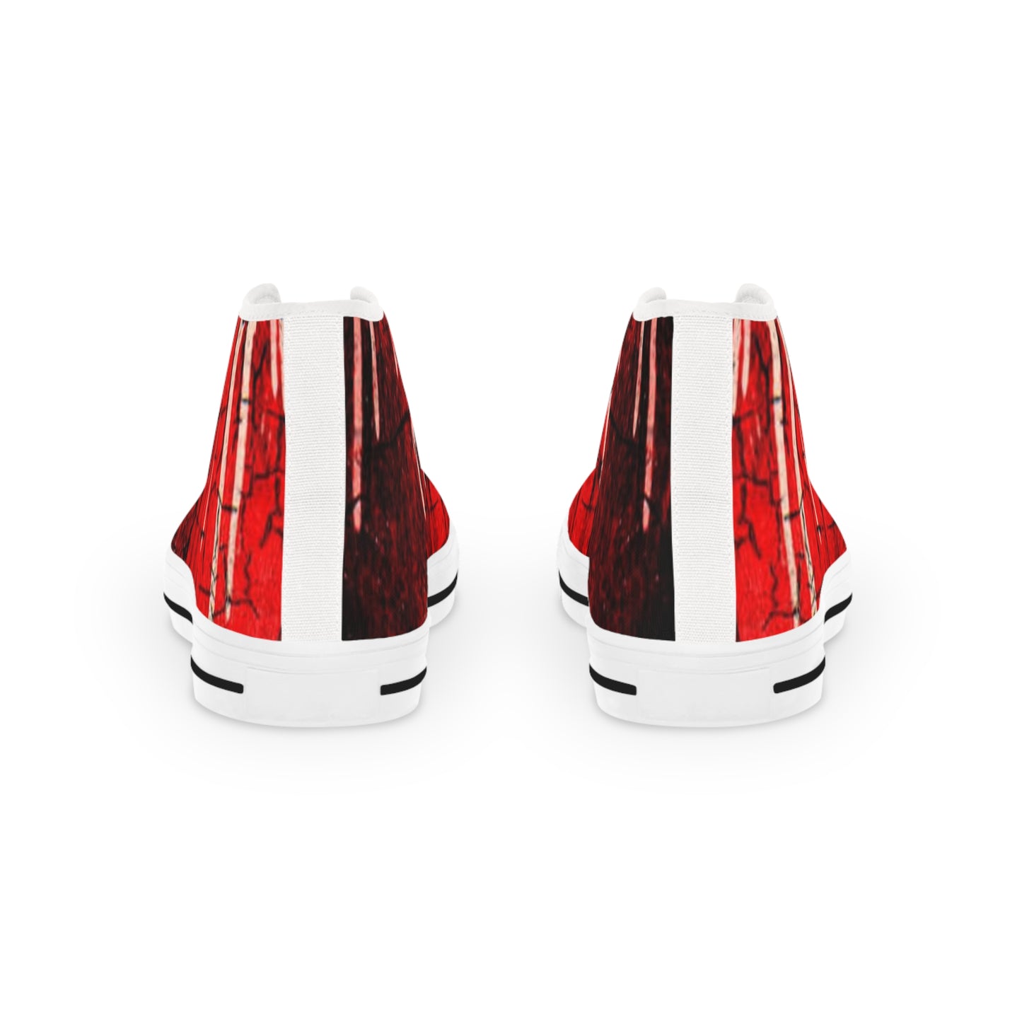 Men's High Top Sneakers - Bold Red Urban Style