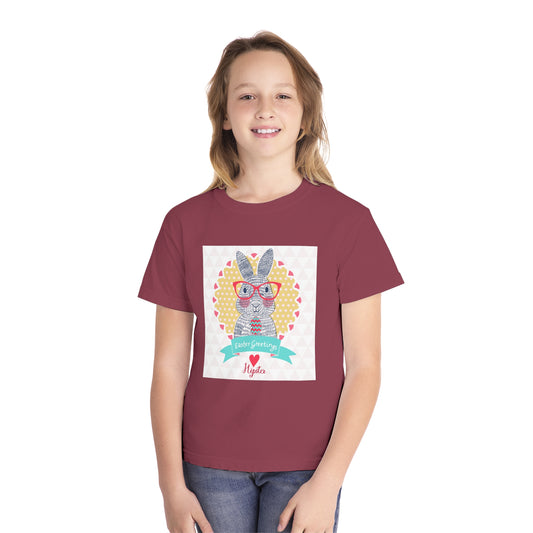 Youth Easter Bunny Tee - 'Easter Greetings' Design
