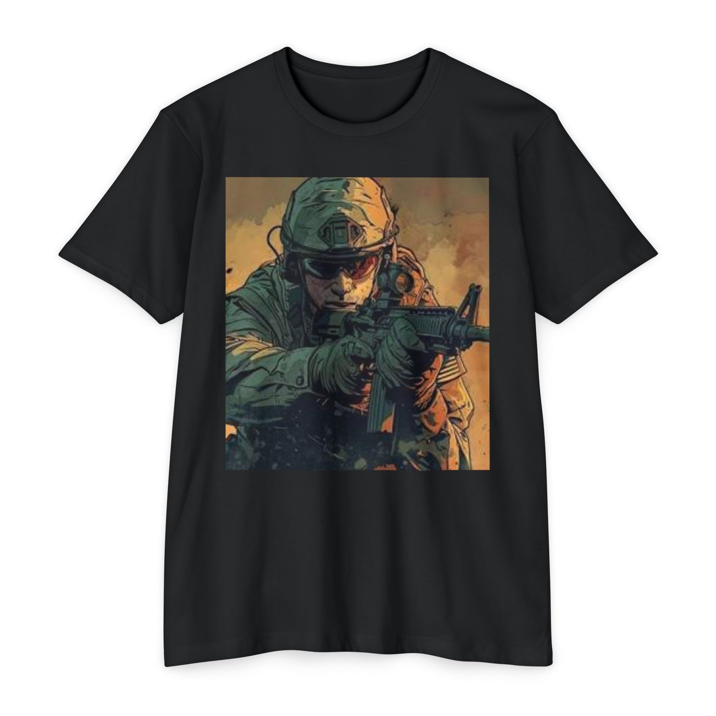 Edgy Skull Graphic T-Shirt - Unisex CVC Jersey