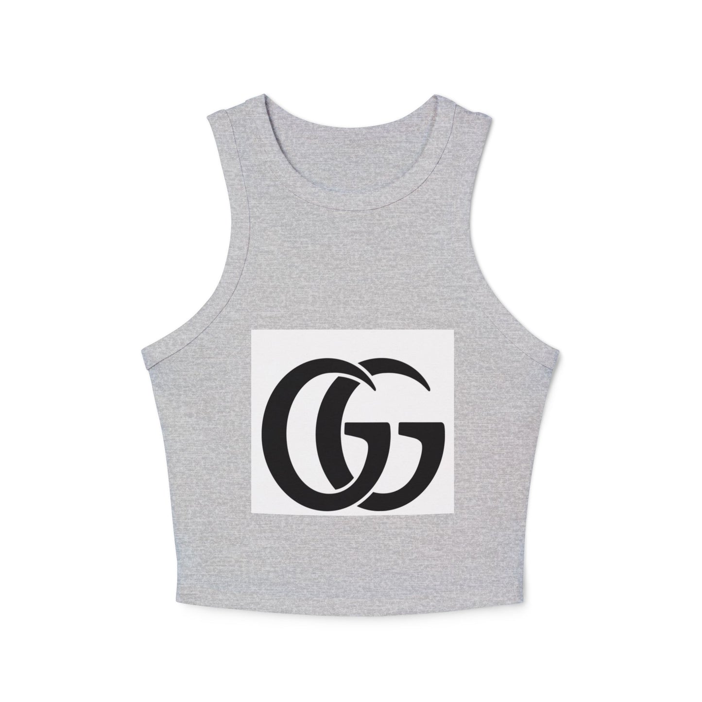 Stylish Women's Micro Rib Racer Tank Top with GG Logo