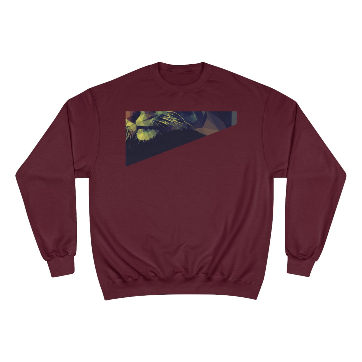 Geometric Cat Champion Sweatshirt - Cozy & Stylish Apparel for Cat Lovers