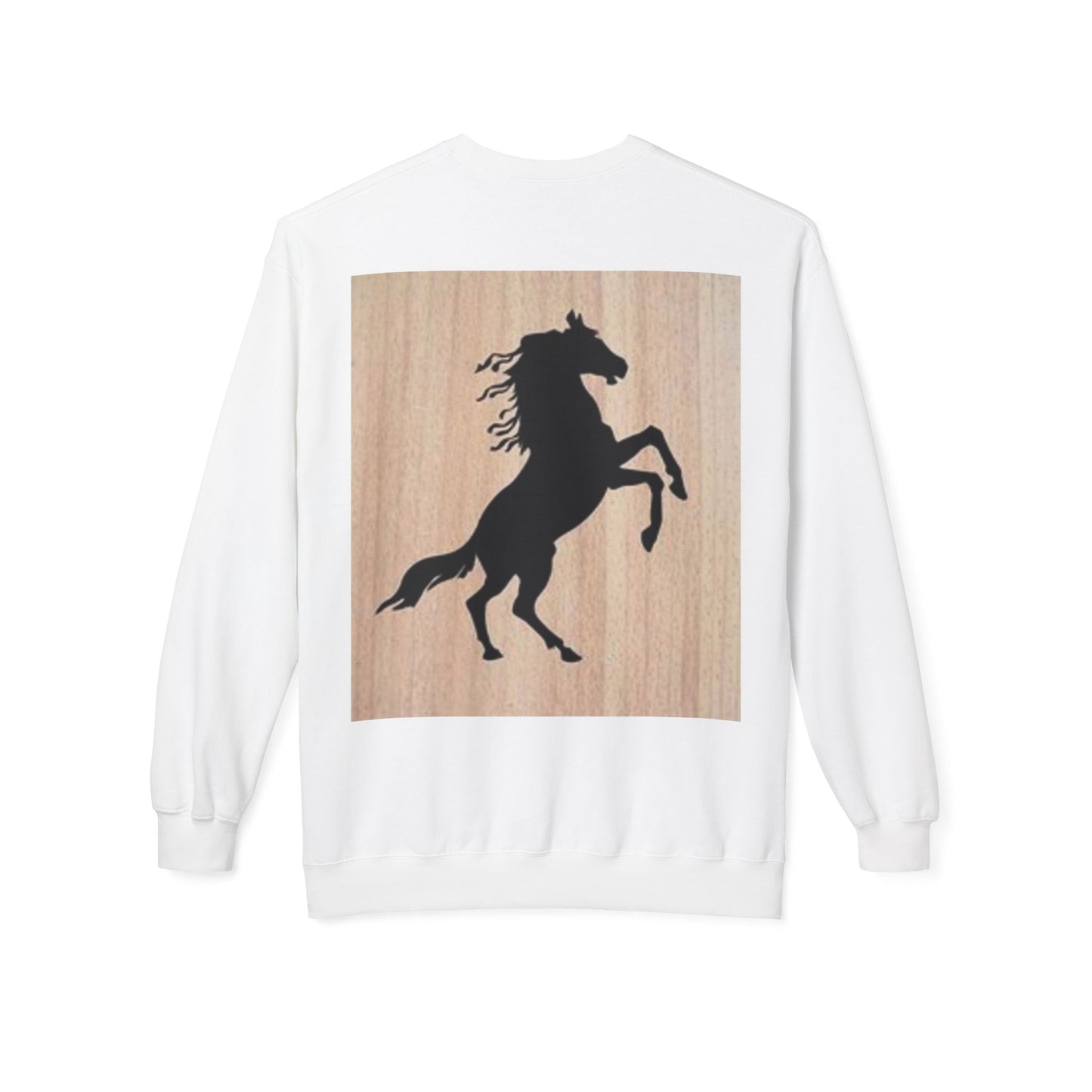 Equestrian Silhouette Fleece Sweatshirt - Perfect for Horse Lovers