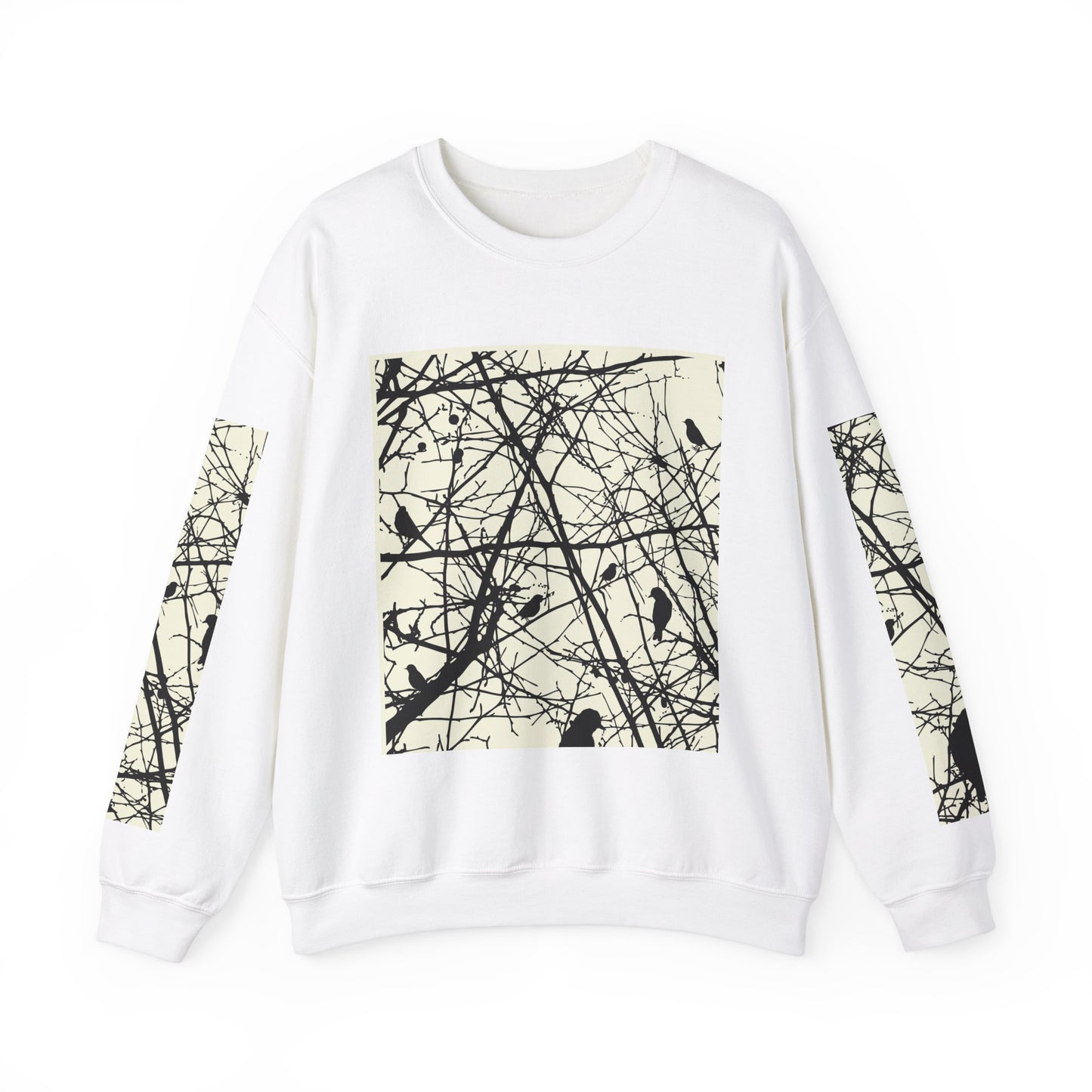 Nature-Inspired Unisex Crewneck Sweatshirt with Bird Print