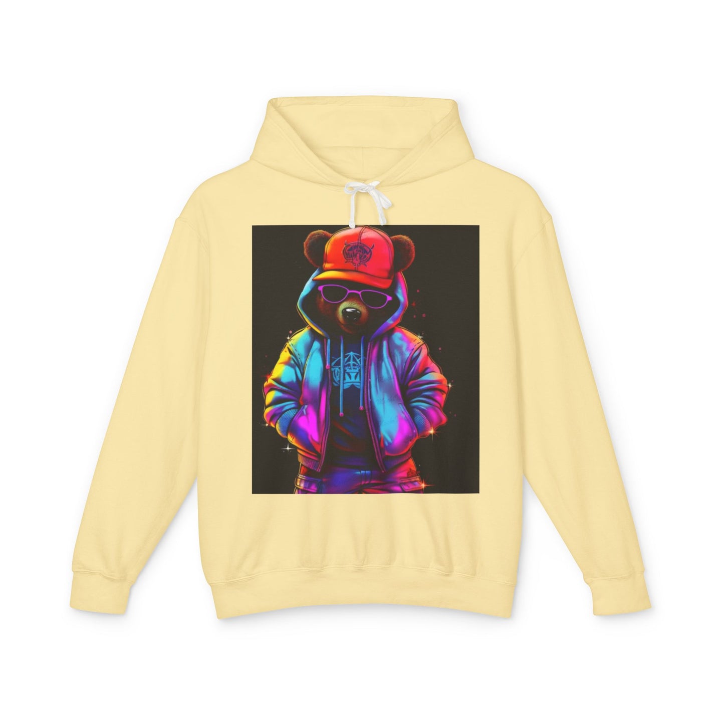 Urban Bear Graphic Hoodie - Unisex Lightweight Sweatshirt