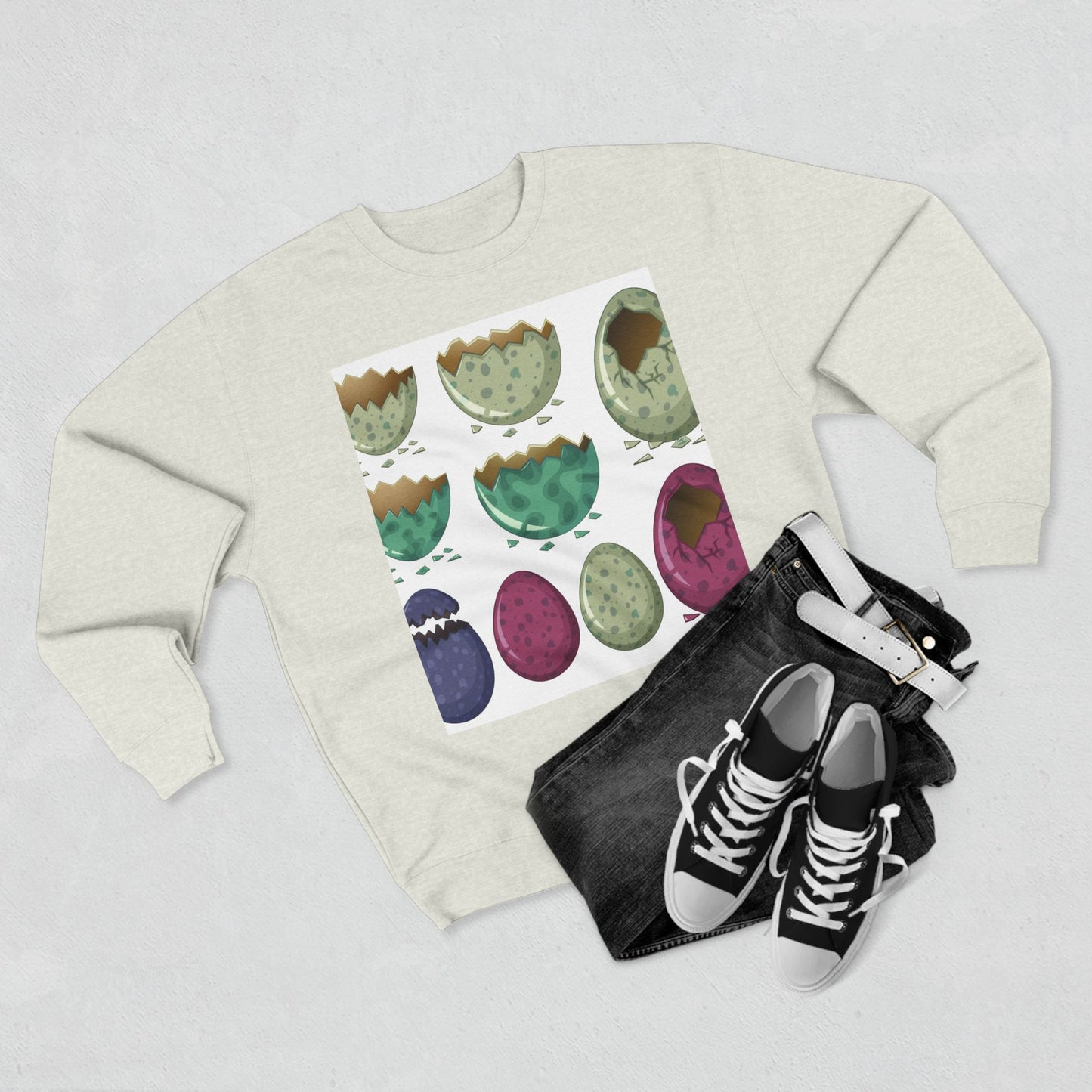 Whimsical Dinosaur Egg Unisex Crewneck Sweatshirt