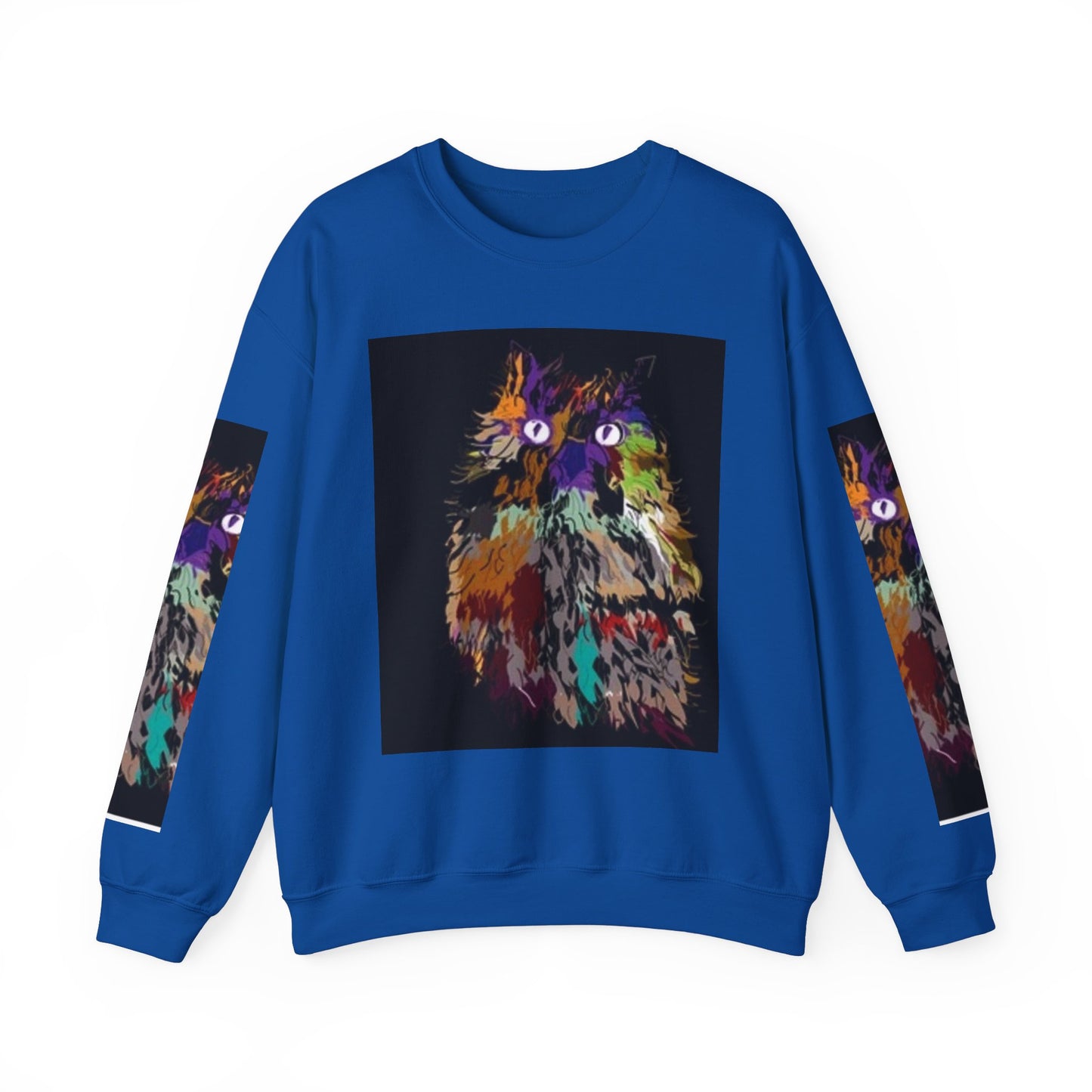 Colorful Owl Crewneck Sweatshirt - Unisex Heavy Blend™ - Cozy Art Wear for Animal Lovers